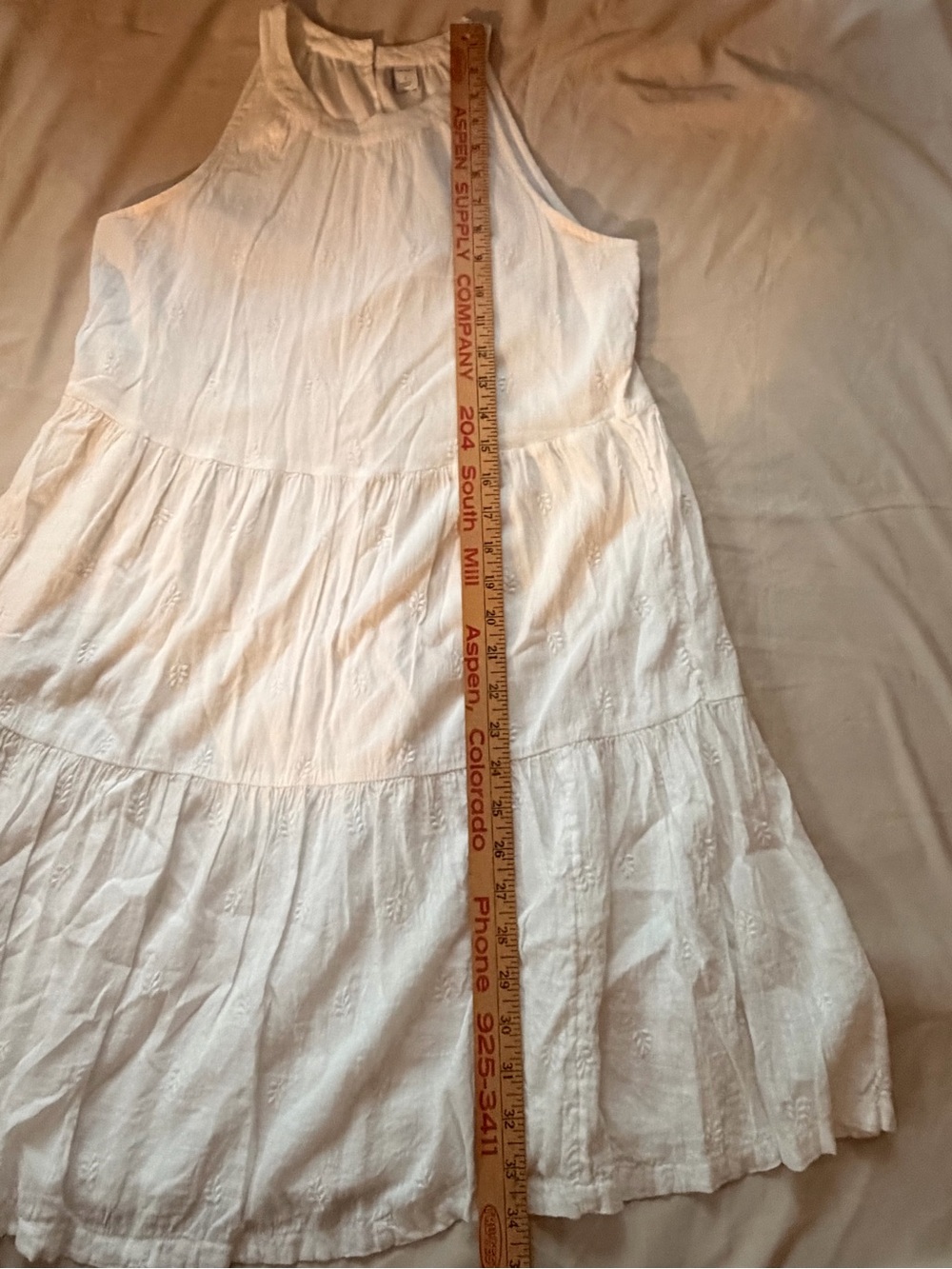 Old Navy White Sleeveless Tiered Midi Dress - Picture 3 of 5
